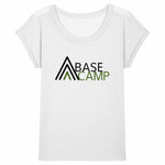 T shirt col large manches roulées